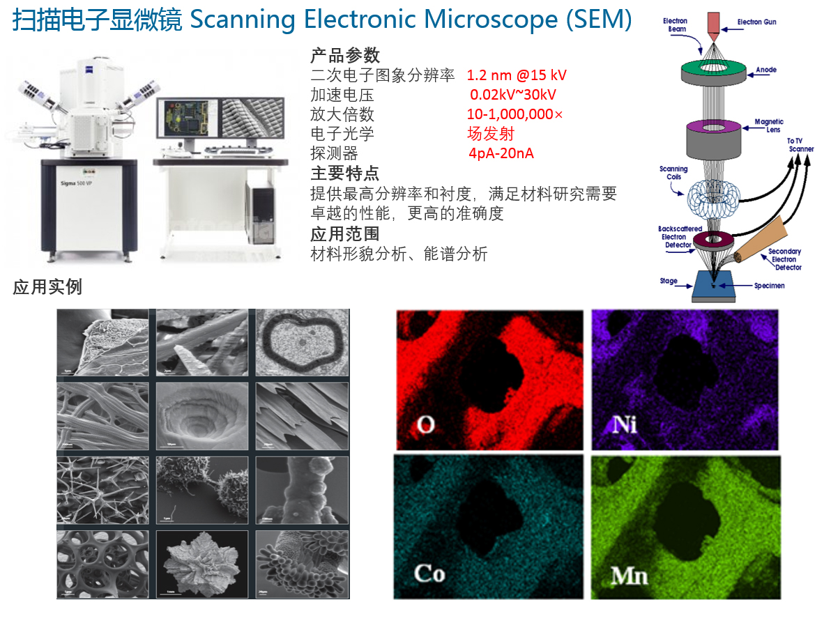扫描电子显微镜 Scanning Electronic Microscope (SEM)