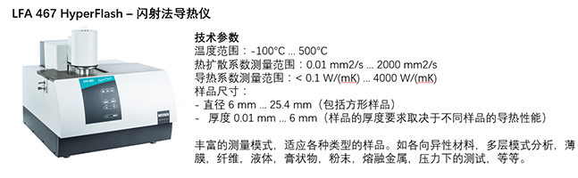 LFA 467 HyperFlash – 闪射法导热仪